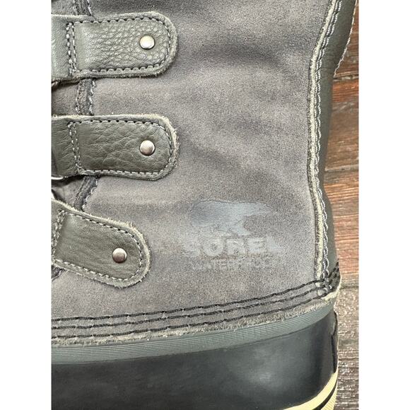 Sorel Joan of Arctic Calf High Dark Gray Waterproof Winter Boots Size 9 - Picture 7 of 9